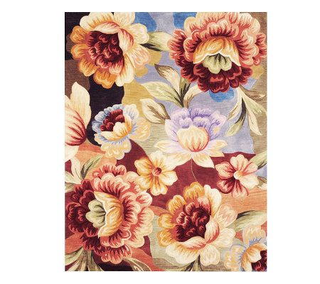 Royal Palace Watercolors Floral Dream 76 X 96 Wool Rug - H190202