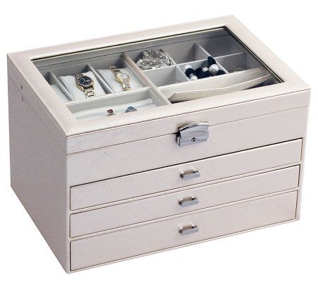 Mele & Co. Lyndon Pearl Faux-Leather Locking Jewelry Box - H366103