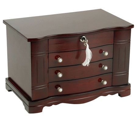 Mele & Co. Rita Jewelry Box in Mahogany Finish - H366111