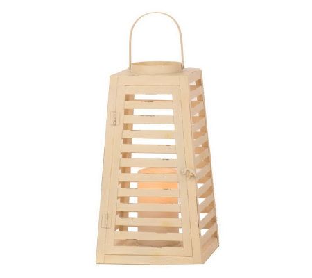 Home Reflections Slatted Flameless Candle Lantern - H192121