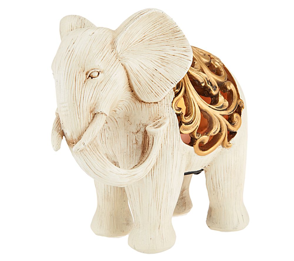 Home Reflections Elephant with Flameless Candle & Timer - H196349