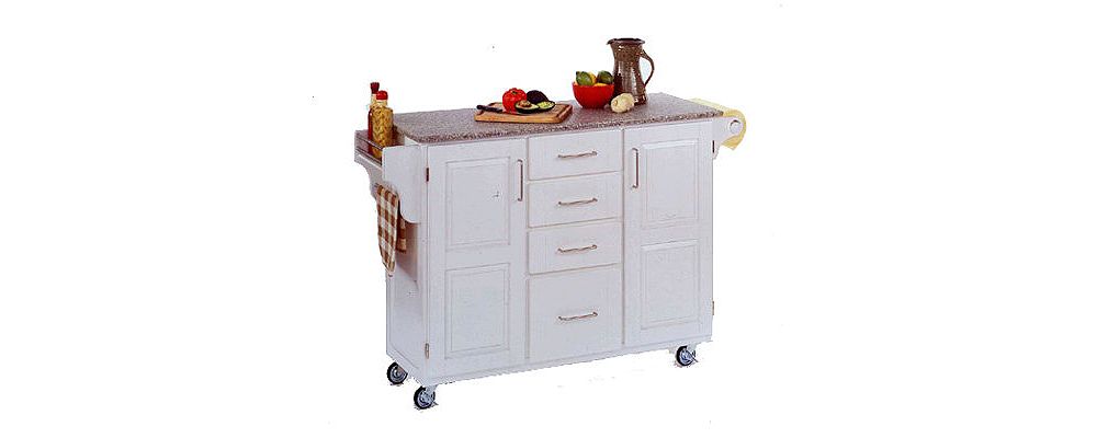 Home Styles Large Create a Cart - White w/GraniTop