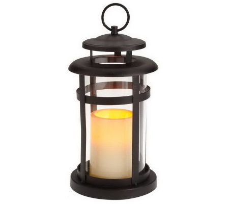Home Reflections Round Lantern w/Flameless Candle w/Timer - H366357