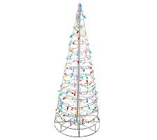 4' Pre-Lit Collapsible Outdoor Christmas Tree with LED Lights
