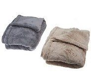 Berkshire Set of 2 Super Soft Mega 55x70 Fluffie Throws - H196471