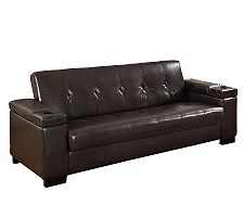 Logan Faux Leather Futon Sofa Bed