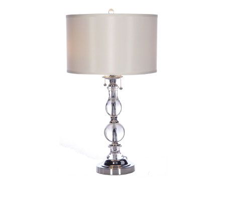 Home Reflections 26 Crystal Table Lamp w/ Fabric Shade - H190885