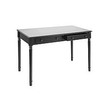 Black Writing Desk with Two Large Drawers