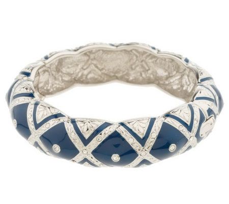 Jacqueline Kennedy Rose Garden Hinged Bangle Bracelet - J150121