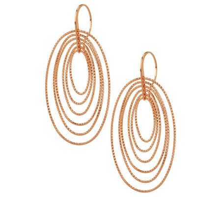 VicenzaSilver Sterling Diamond Cut Dangle Earrings - J268721