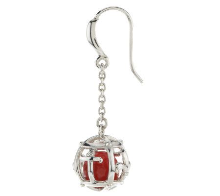 Aldo Orta Sterling Gemstone Sphere Dangle Earrings