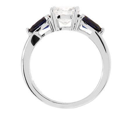 Epiphany Diamonique 100-Facet Round & Simulated Gemstone Ring