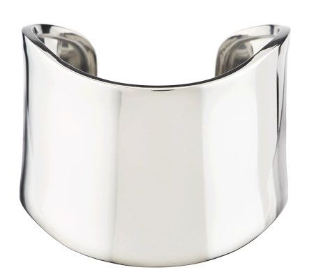 Steel By Design Polished Wave Design Cuff - J270049