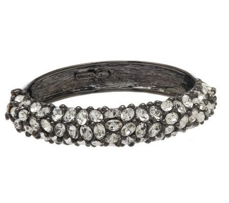 Kenneth Jay Lanes Oval Faceted Crystal Bangle Bracelet - J270478
