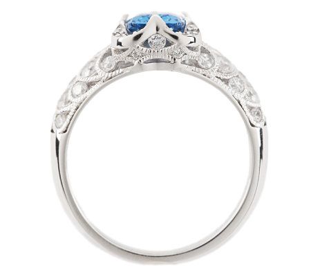 Tacori IV Diamonique Epiphany Simulated Blue Topaz Ring