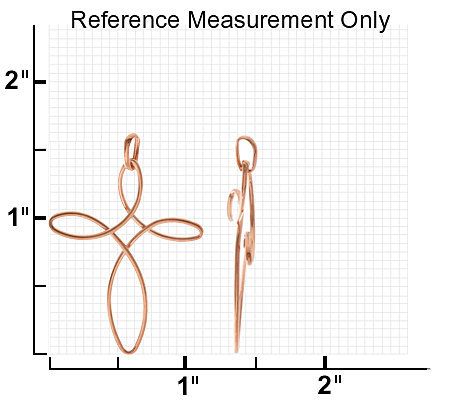 Polished Freeform Cross Design Pendant 14K Gold