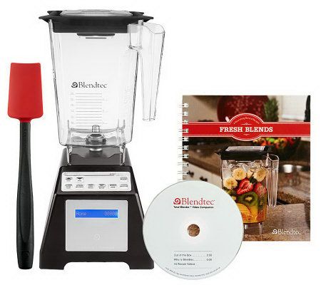 Blendtec 90 oz. Total Blender w/WildSide Jar, Spoonula & Cookbook - K36614