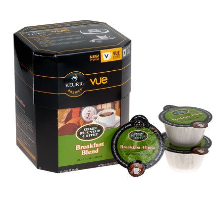 Keurig 32 Vue Packs Green Mountain and Tullys BreakfastBlends - K36714