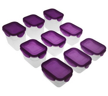 Lock & Lock 9-Piece Mini Nestable Rectangle Set - K36623