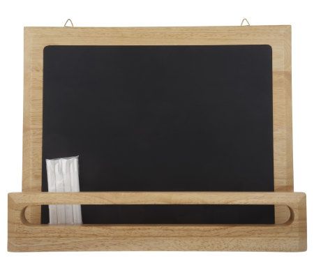 Blue Jean Chef Rubberwood Cookbook Stand with Chalkboard - K32044