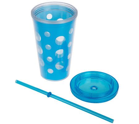 Set of 6 16oz Acrylic Double Wall Tumblers w/ Gift Box by MCM