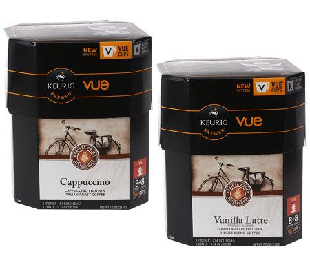 Keurig 32 Vue Packs Barista Prima Vanilla Latte & Cappuccino - K36749