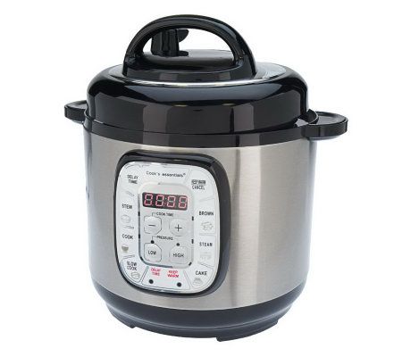 CooksEssentials 3 qt. Round Digital Stainless Steel Pressure Cooker - K37649