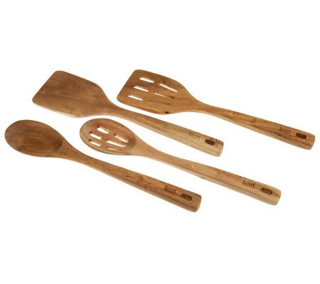 The Neelys Set of 4 Acacia Wood Tool Set - K39187