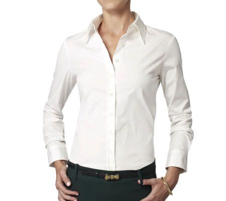The Shirt Long Sleeve Cotton Blouse with No Gap Technology - L39638