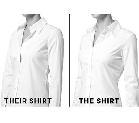 The Shirt Long Sleeve Cotton Blouse with No Gap Technology