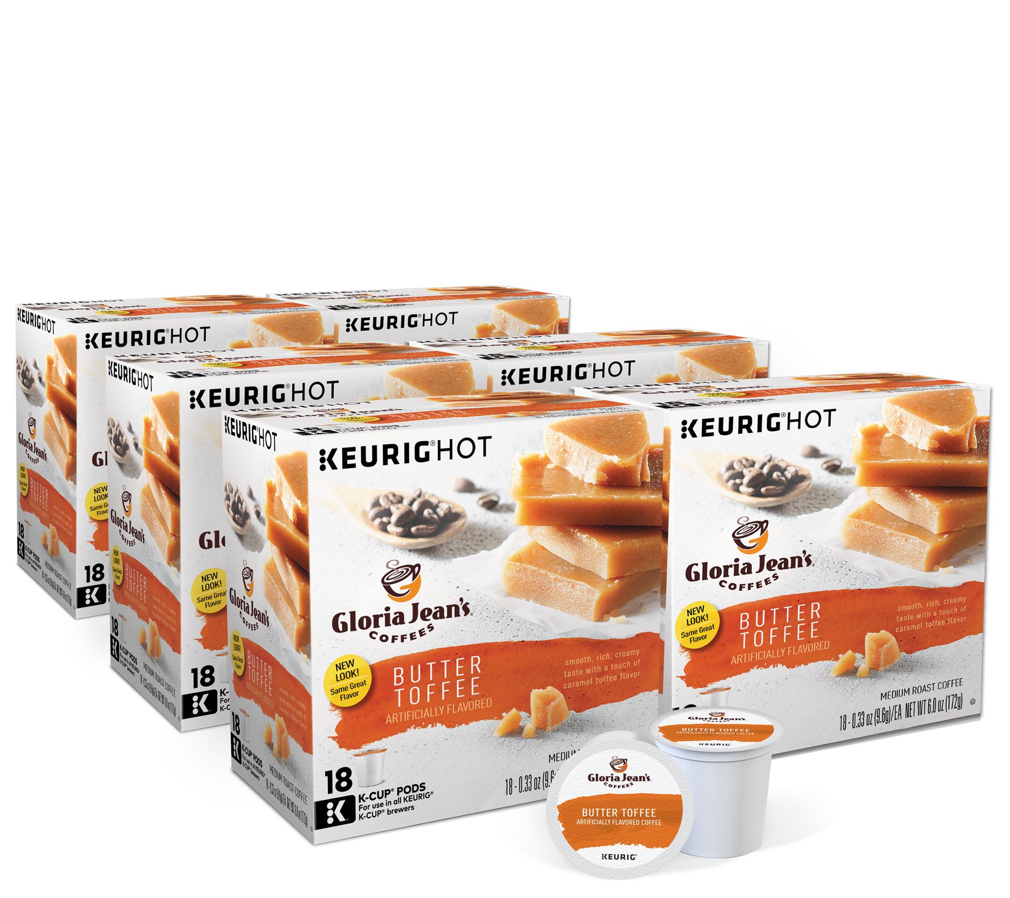 Keurig 108-pc K-Cups Gloria Jeans Butter Toffee - M111422