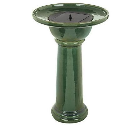 Single Tier Solar Powered Ceramic Fountain by Smart Solar - M26375