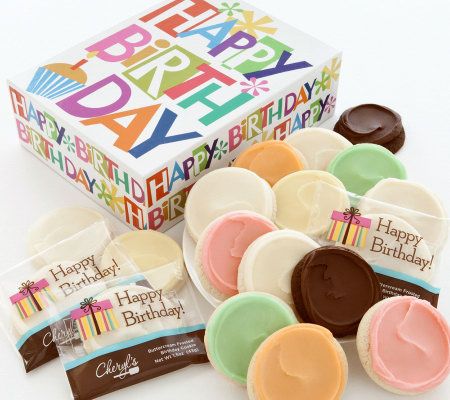Cheryls Birthday Cookie Box - 18 Frosted Cookies - M111576