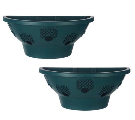 Easy Plant Set of 2 18-inch Wall Planters by Langdon - M25886