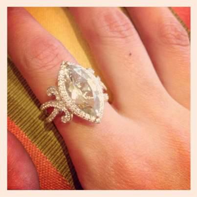 J271599-Erica Courtney 4.10 ct Lime Quartz Denise Ring, Sterling