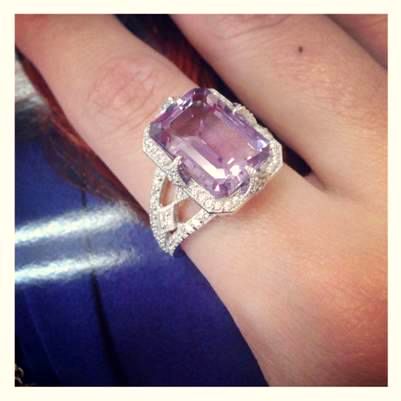 J271725- Erica Courtney Gemstone Wish Ring, Sterling or 14K Gold Clad