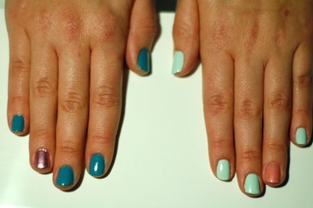 Nails painted with Julep