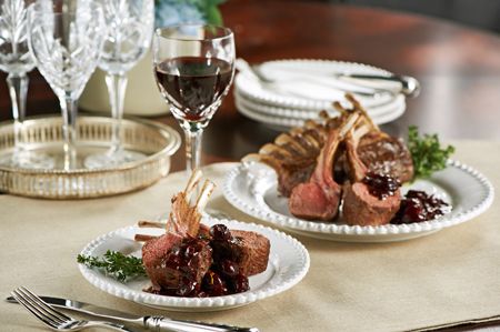 Roasted Rack of Lamb in a Cherry & Red Wine Balsalmic Sauce Roasted Rack of Lamb in a Cherry & Red Wine Balsalmic Sauce