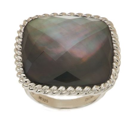 j271691-Honora Mother-of-Pearl Doublet Cushion Shape Sterling Ring