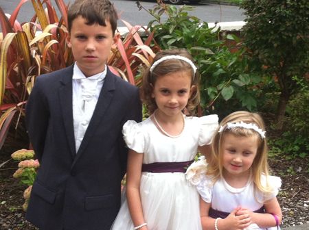 Theo, Freya and Esme all set for the wedding. Freya and Esme are flower girls - so exciting! Theo, Freya and Esme all set for the wedding. Freya and Esme are flower girls - so exciting!