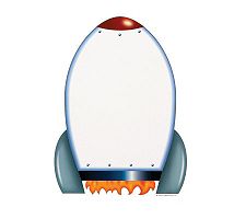 Write and Wipe Boards - Spaceship by Learning Resources