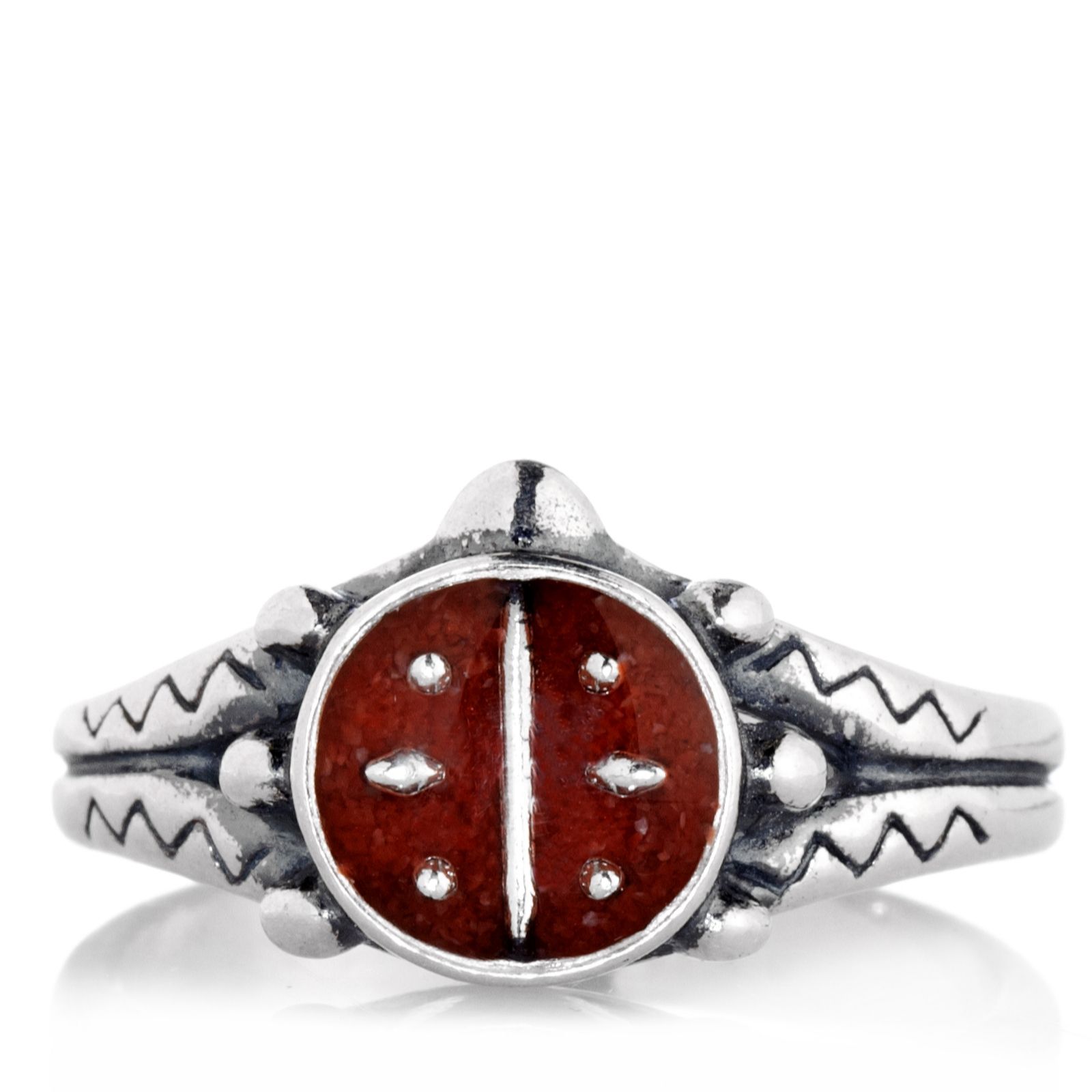 South Western Ladybird Ring in a Box Sterling Silver