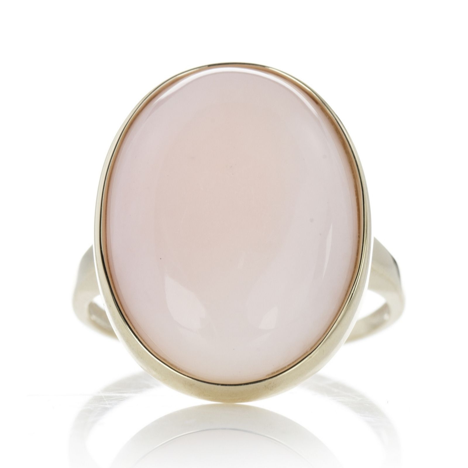 10.9ct Peruvian Pink Opal Oval Ring 9ct Gold