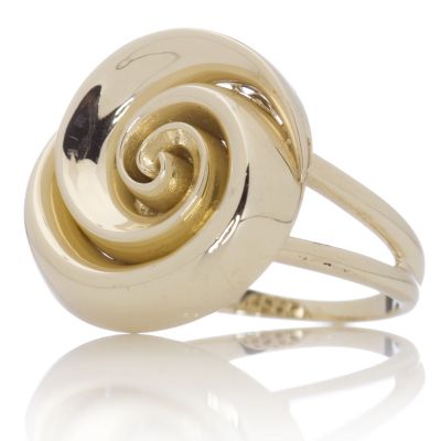 9ct Gold Highly Polished Swirl Ring