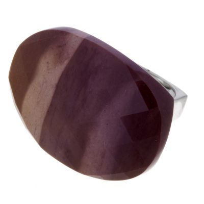 Mookite 59.5ct Oval Faceted Ring Sterling Silver