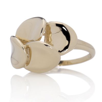 9ct Gold Organic Design Disc Ring