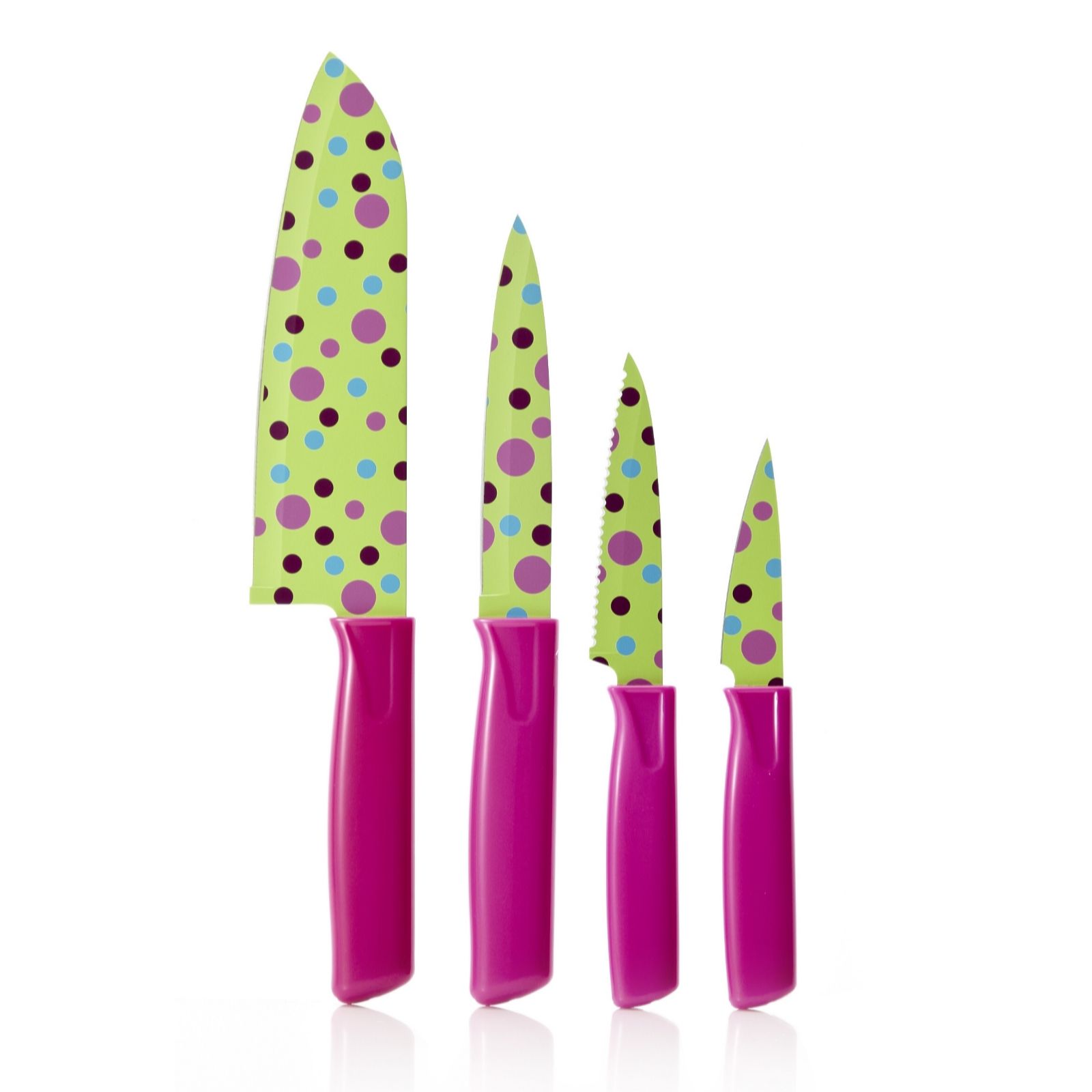 Kuhn Rikon 4 Piece Patterned Knife Set with Protective Covers - take a closer look