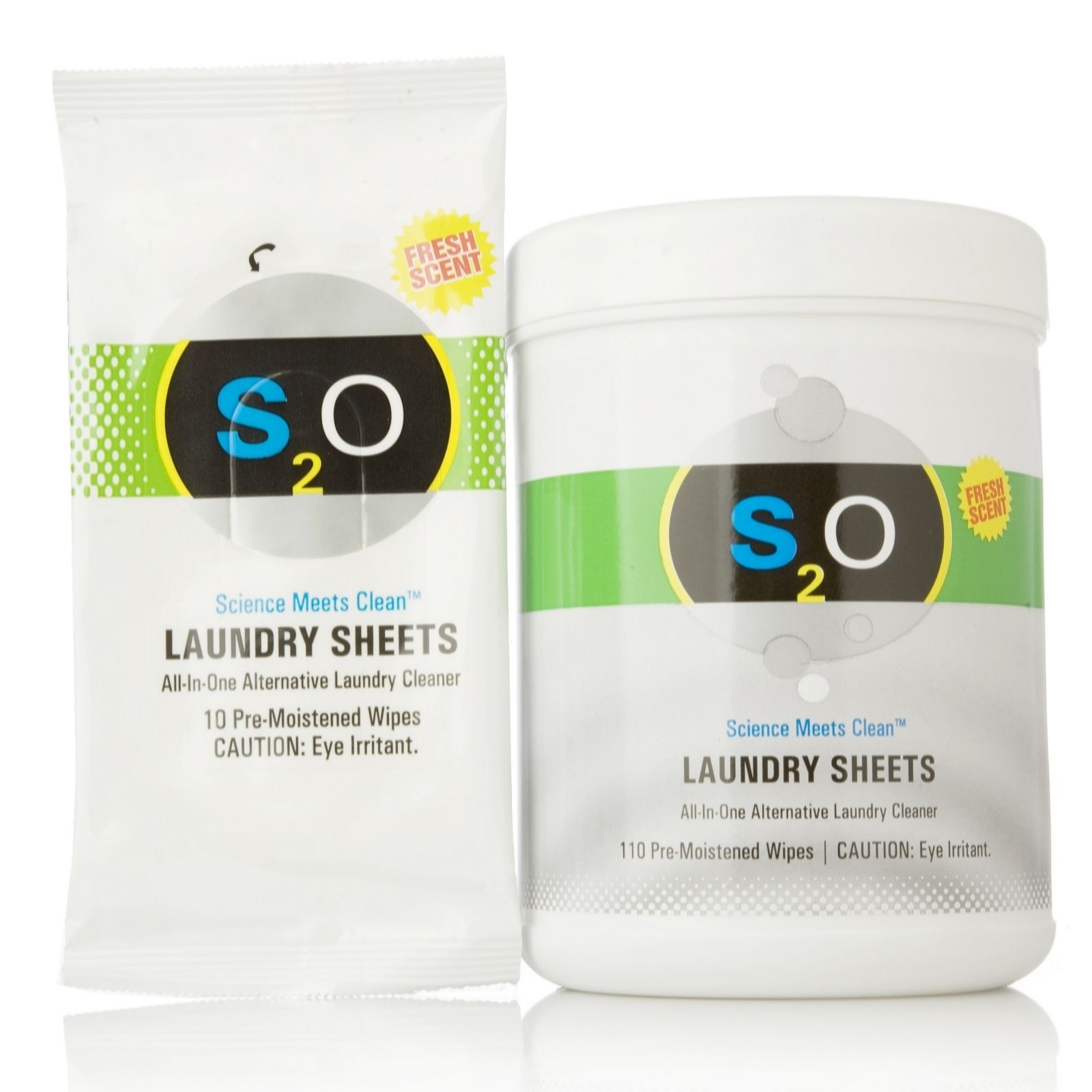 S2O Tub of 110 All-in-one Laundry Sheets & Travel Pouch - take a closer look