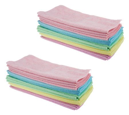 JoeCampanellis 40-piece 12 x 12 Microfiber Towel Set - V32004