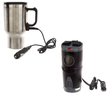 Mobile Power 200W Combo Pack w/ Cup Holder Power Inverter & Heated Mug - V30713